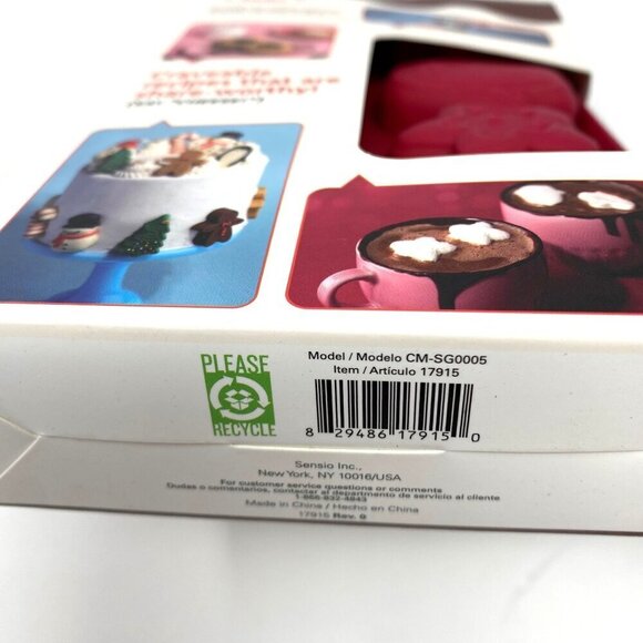 So Yummy Bella 2pc Chocolate Mold Set Gingerbread Man Pine Trees Penguin Stars - Picture 6 of 7